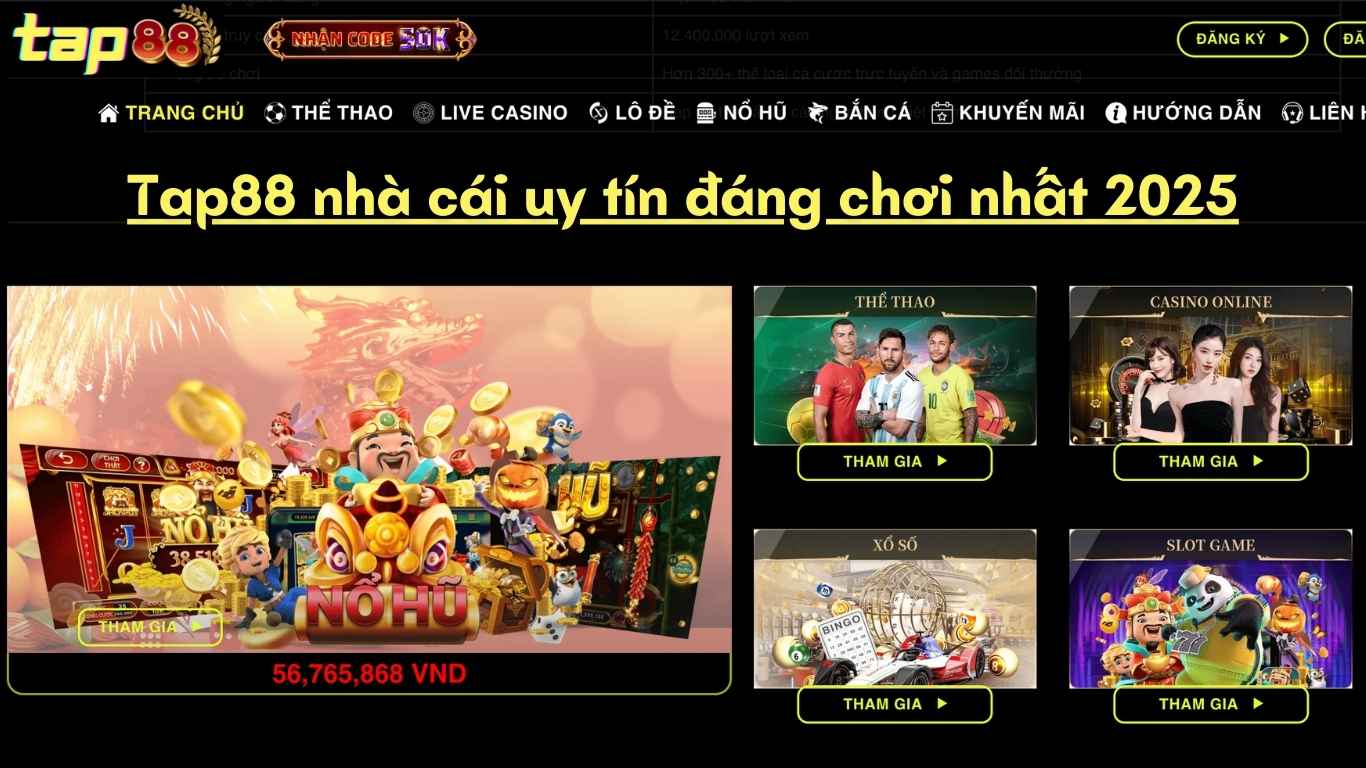 Tap88 nhà cái uy tín đáng chơi nhất 2025